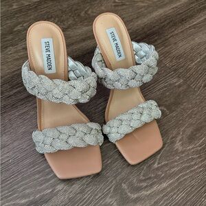 Steve Madden Silver Braided Women's Sandals